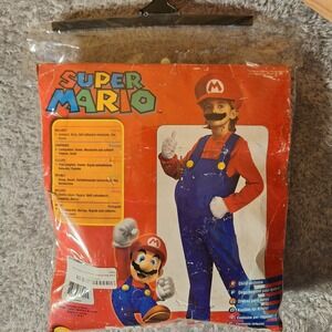 Super Mario Deluxe Child Costume Small w/ Hat/Gloves 2012 Halloween No Mustache